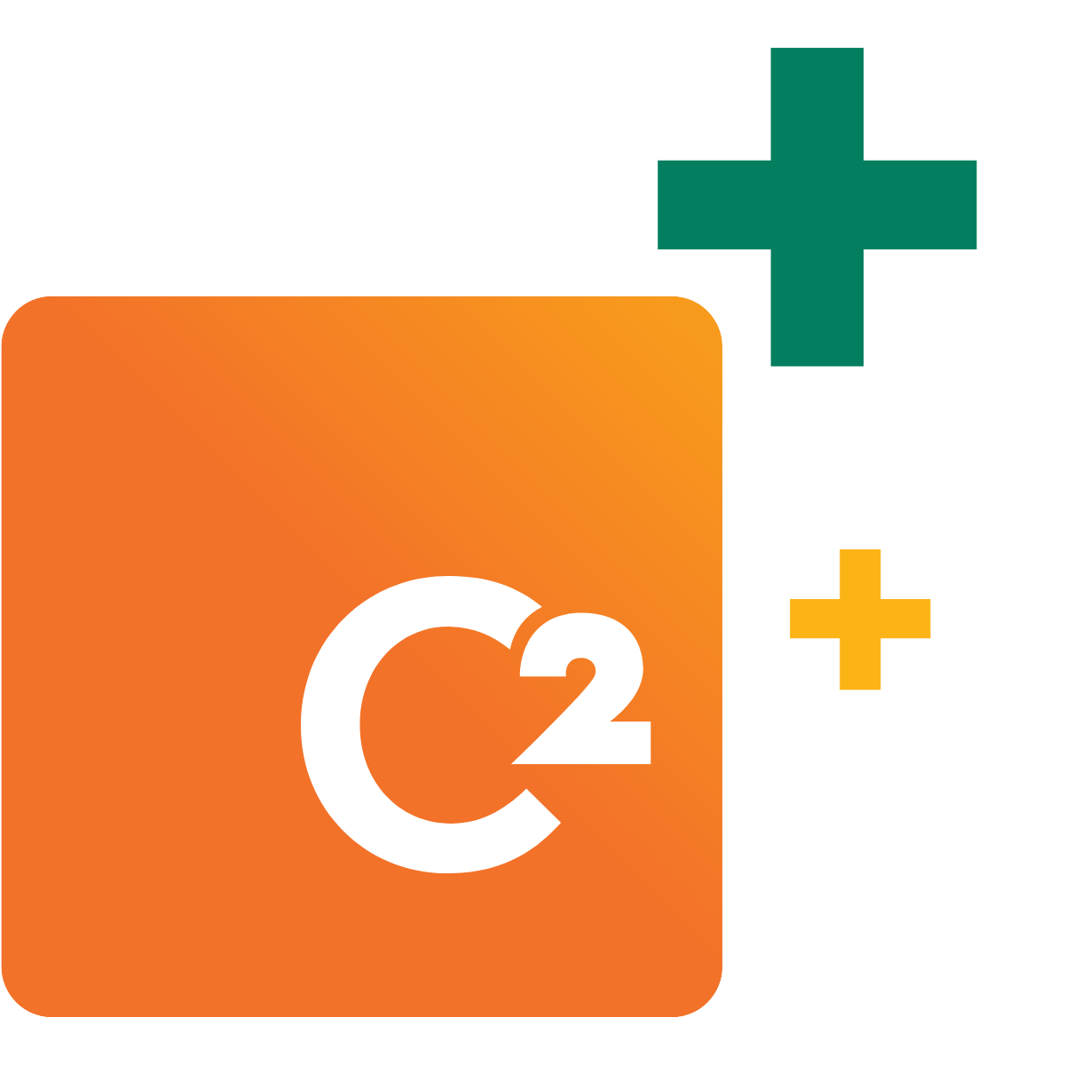 servPro-inv C2 ITSM Professional Services logo featuring an orange square with the C2 symbol and three coloured plus signs representing growth and added value.